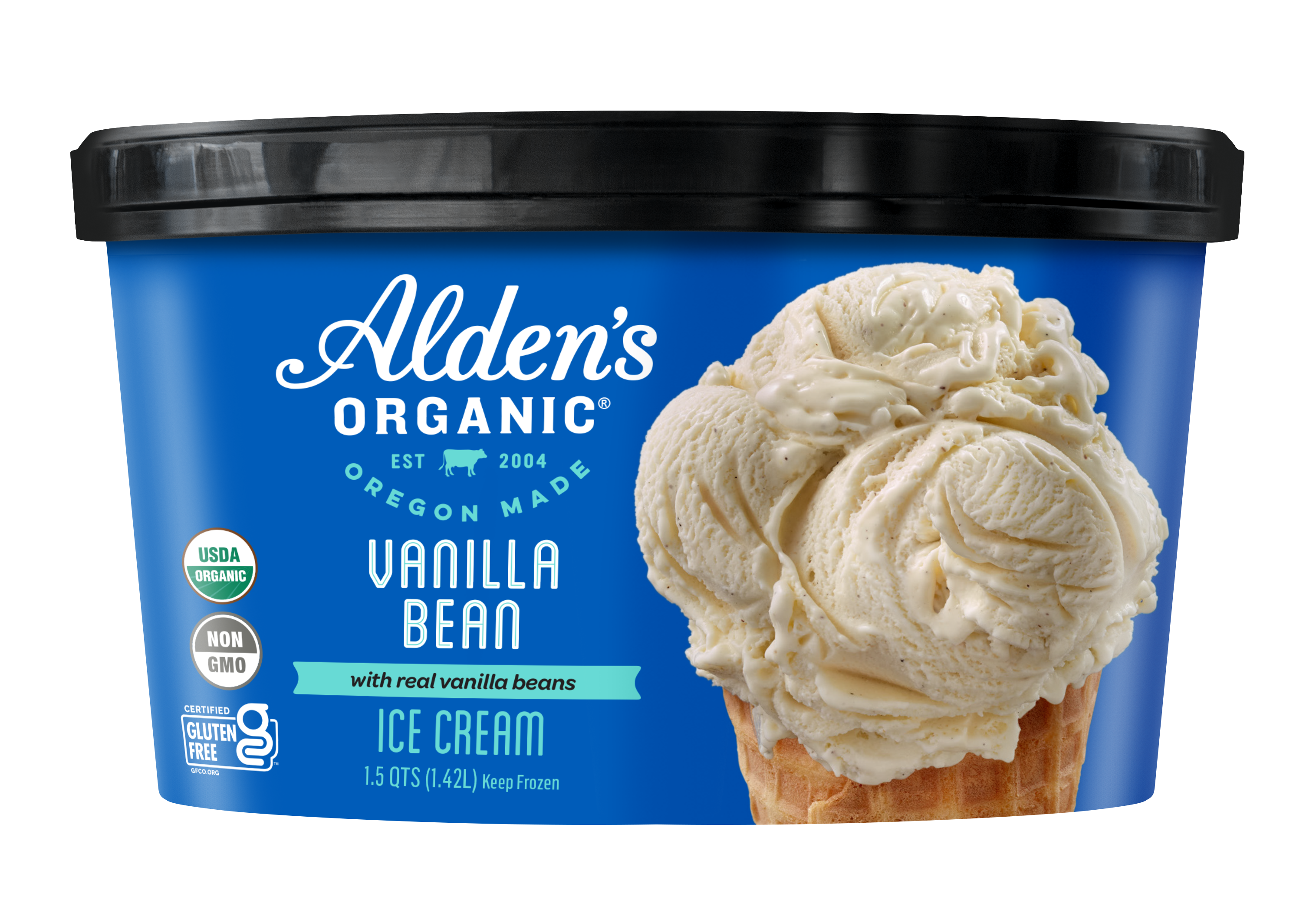 Aldens Vanilla Bean Ice Cream 1.5 Qt - Erewhon