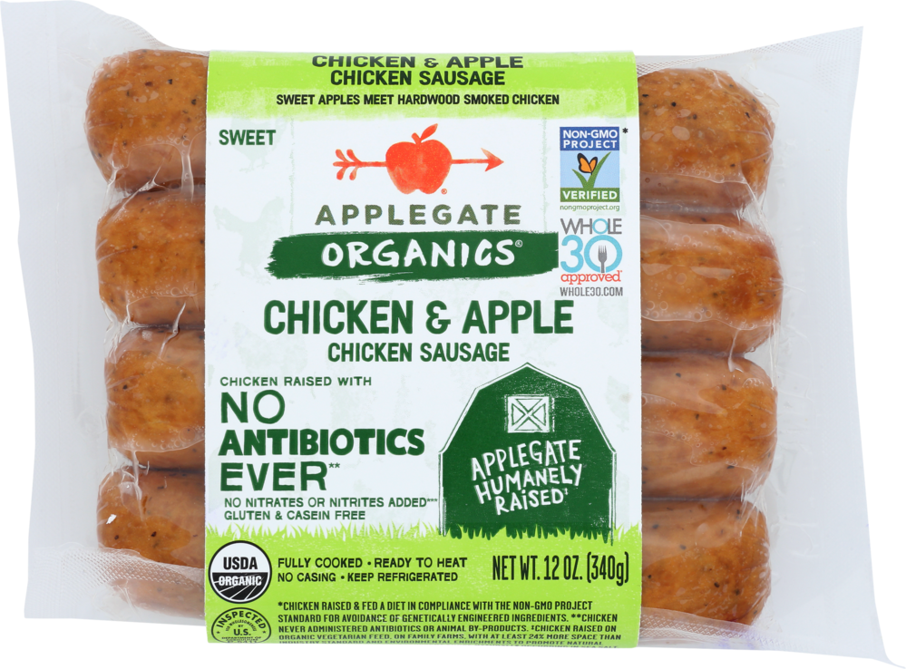 Order Organic Chicken Apple Sausage Applegate Farms | Erewhon