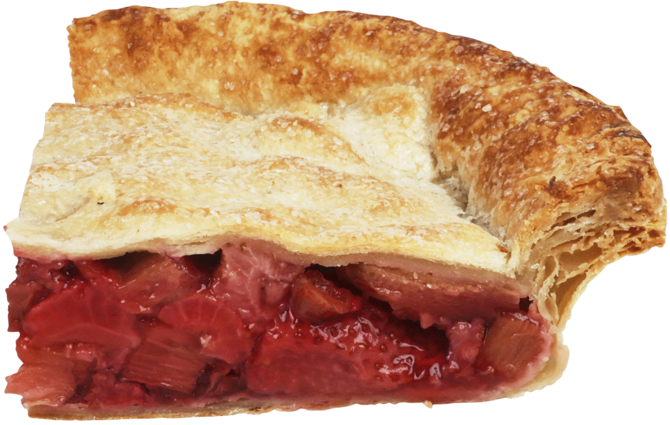Strawberry Rhubarb Pie (Slice)