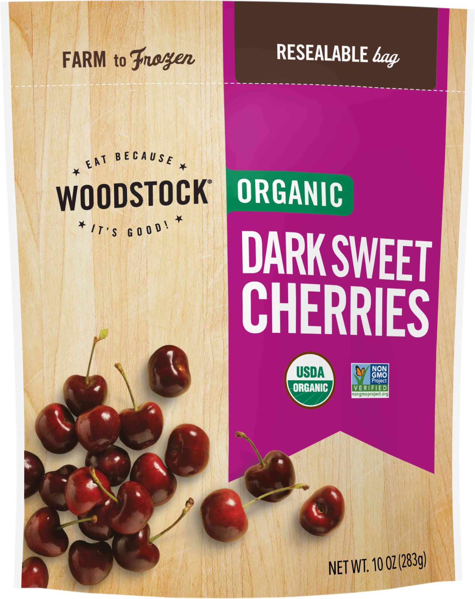 Order Organic Frozen Sweet Dark Cherries Woodstock Farms | Erewhon