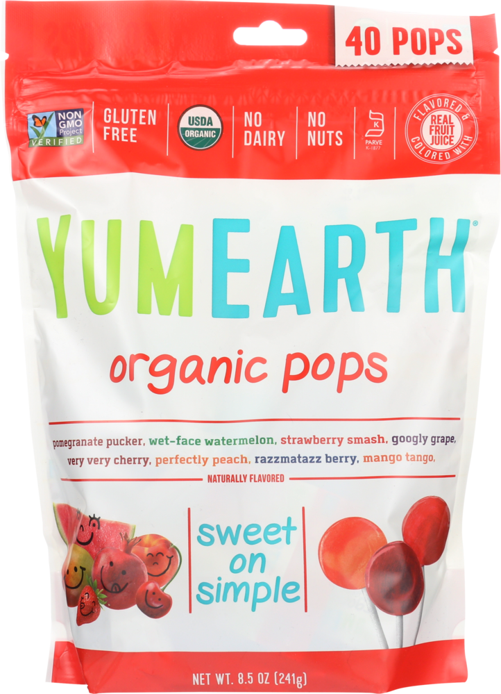 Yum Earth Assorted Candy Lollipops - Erewhon