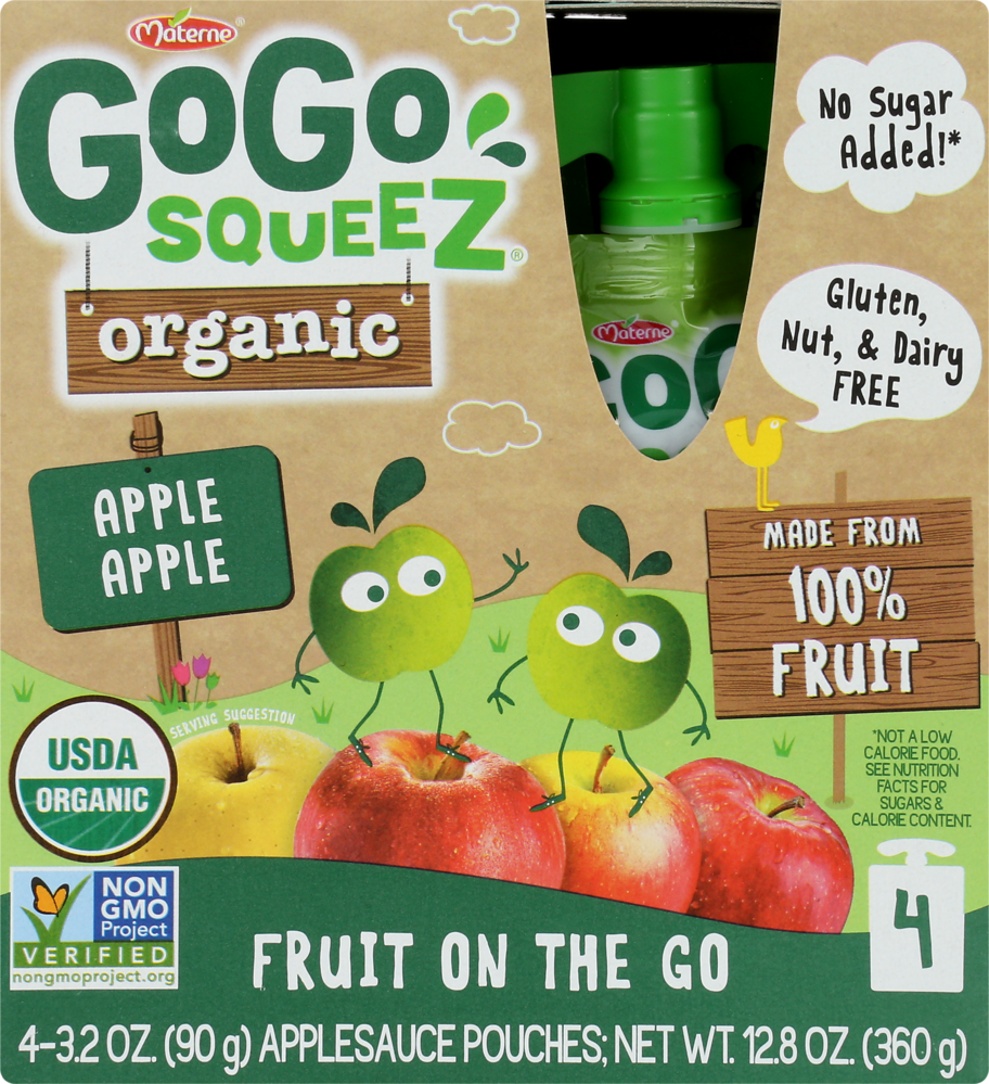 GoGo squeeZ Apple Sauce Pouches - Erewhon