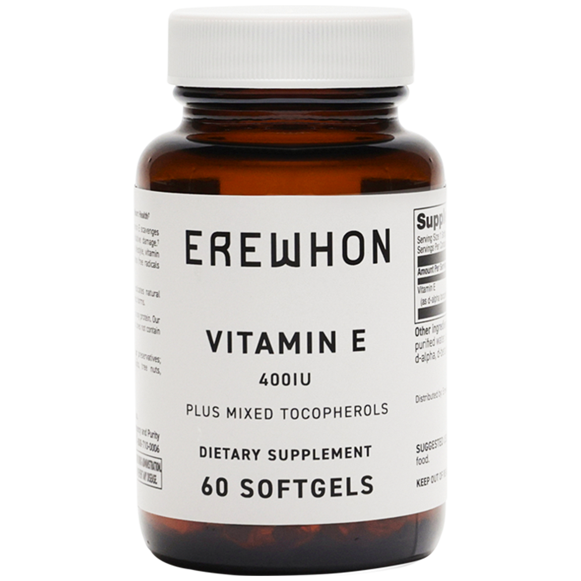 Erewhon Vitamin E 400IU: Antioxidant-Rich Softgels for Health