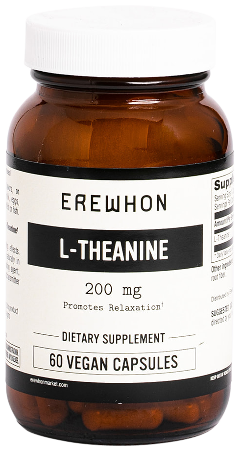 EREWHON エレオゥン Erewhon L-Theanine 200mg: Vegan Calm & Stress Relief Capsules