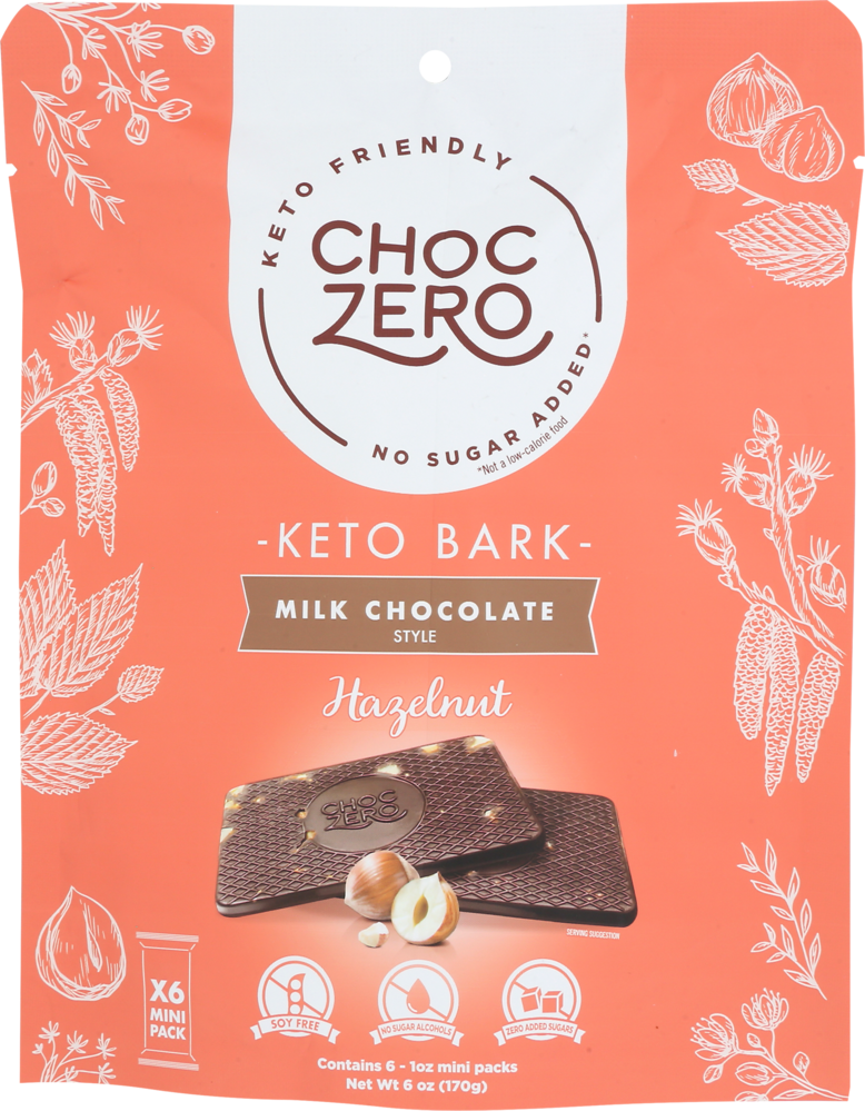ChocZero Bark Dark Chocolate Hazelnut: Keto-Friendly Indulgence