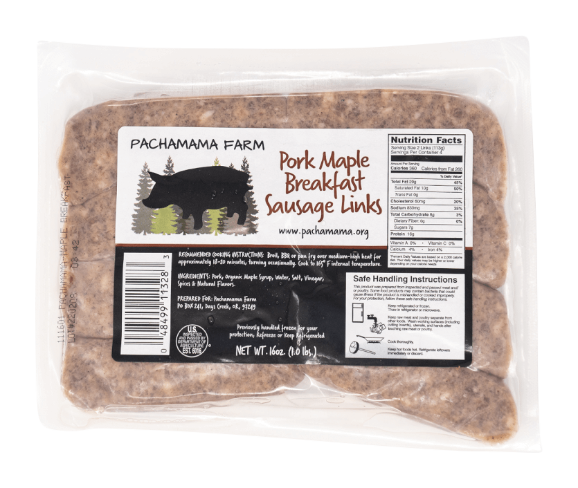Maple Pork Breakfast Links - Pachamama Farms