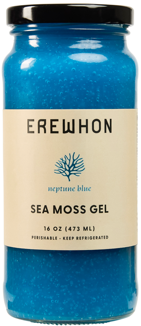 Erewhon’s Neptune Blue Sea Moss Gel: Spirulina & Lime Superfood