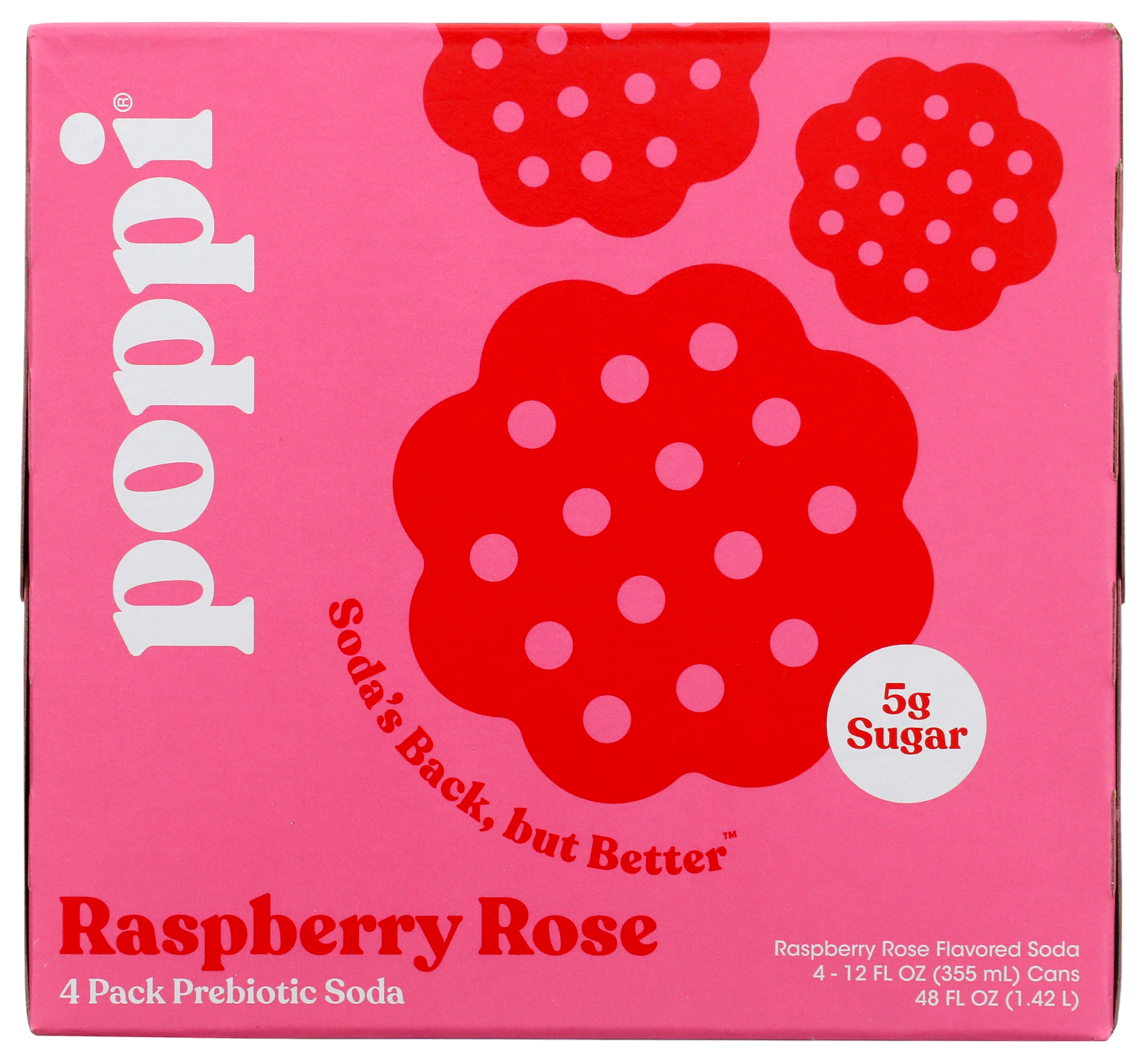 Poppi Raspberry Rose Prebiotic Soda - Erewhon