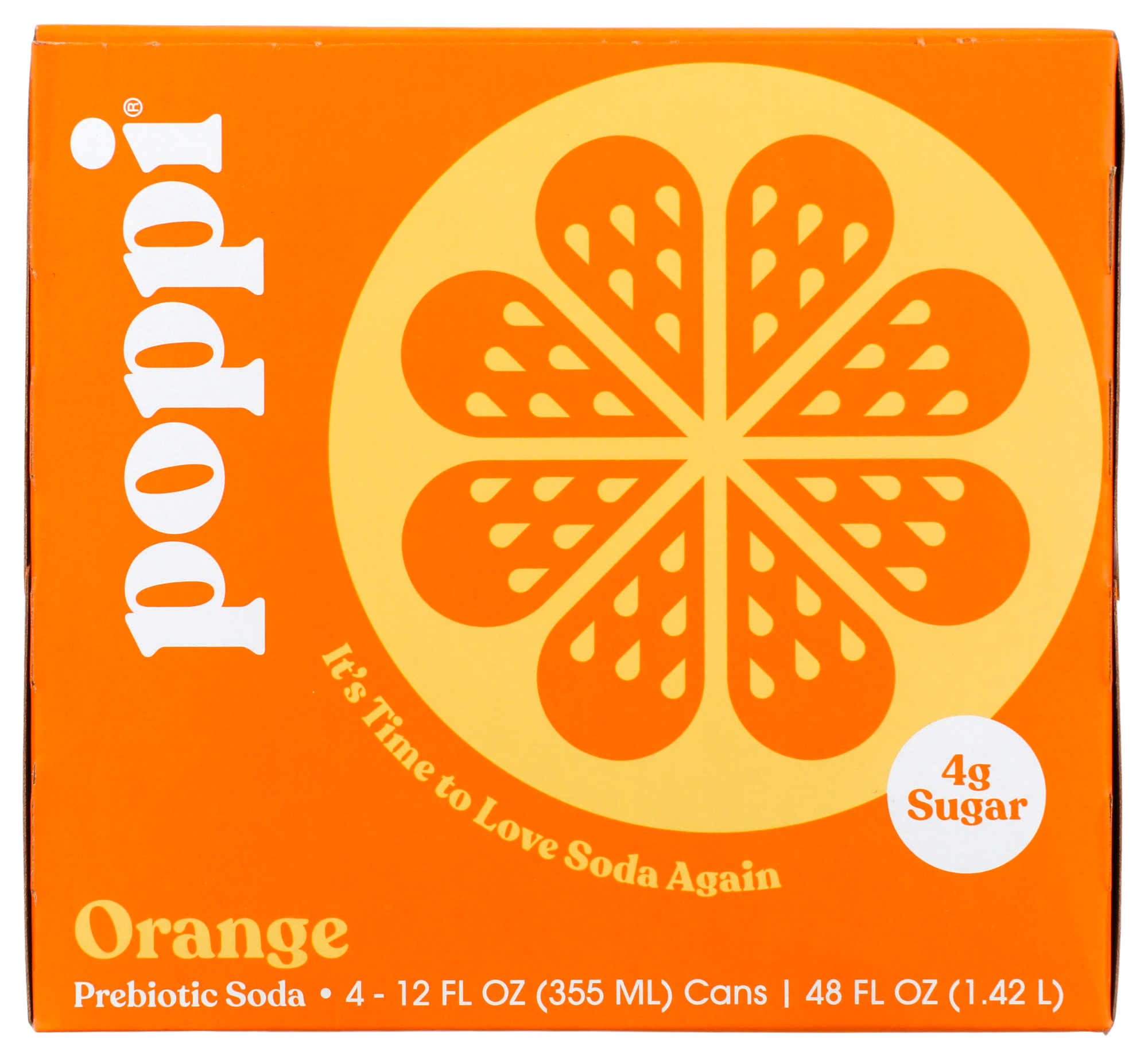 Poppi Orange Prebiotic Soda 4 Pack - Erewhon