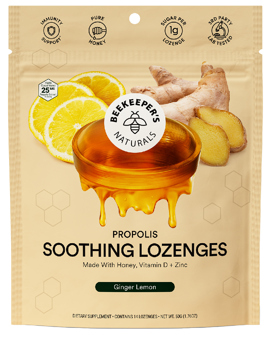 Propolis Ginger Lemon Lozenges - Beekeepers