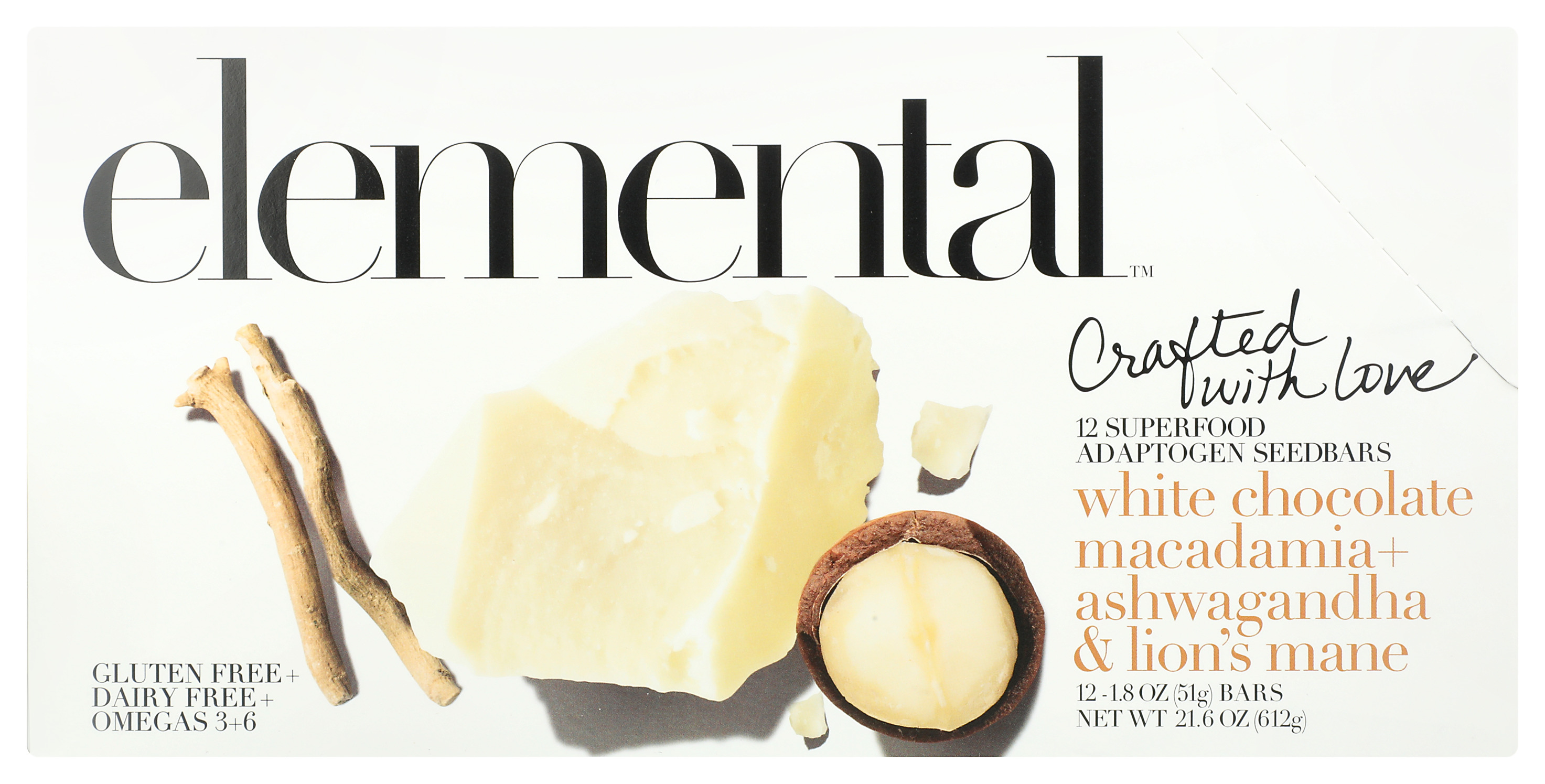 White Chocolate Macadamia Seed Bar - Elemental