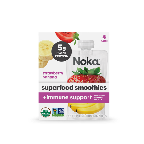 Noka Strawberry Banana Smoothie Pouch - Erewhon