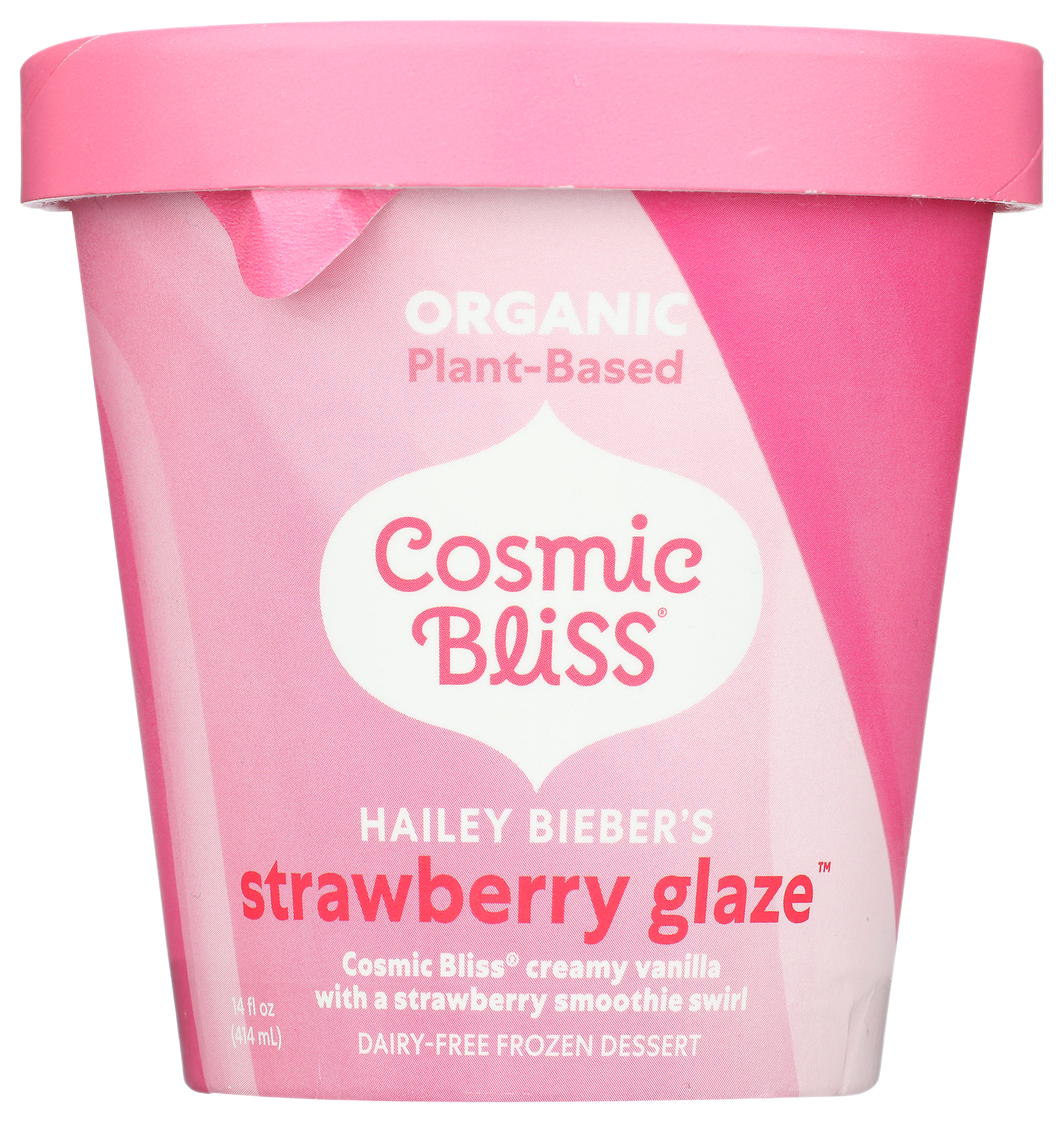Cosmic Bliss Organic Strawberry Glaze Ice Cream: Dairy-Free Delight