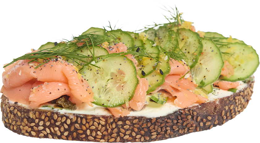 Smoked Salmon & Cucumber Tartine