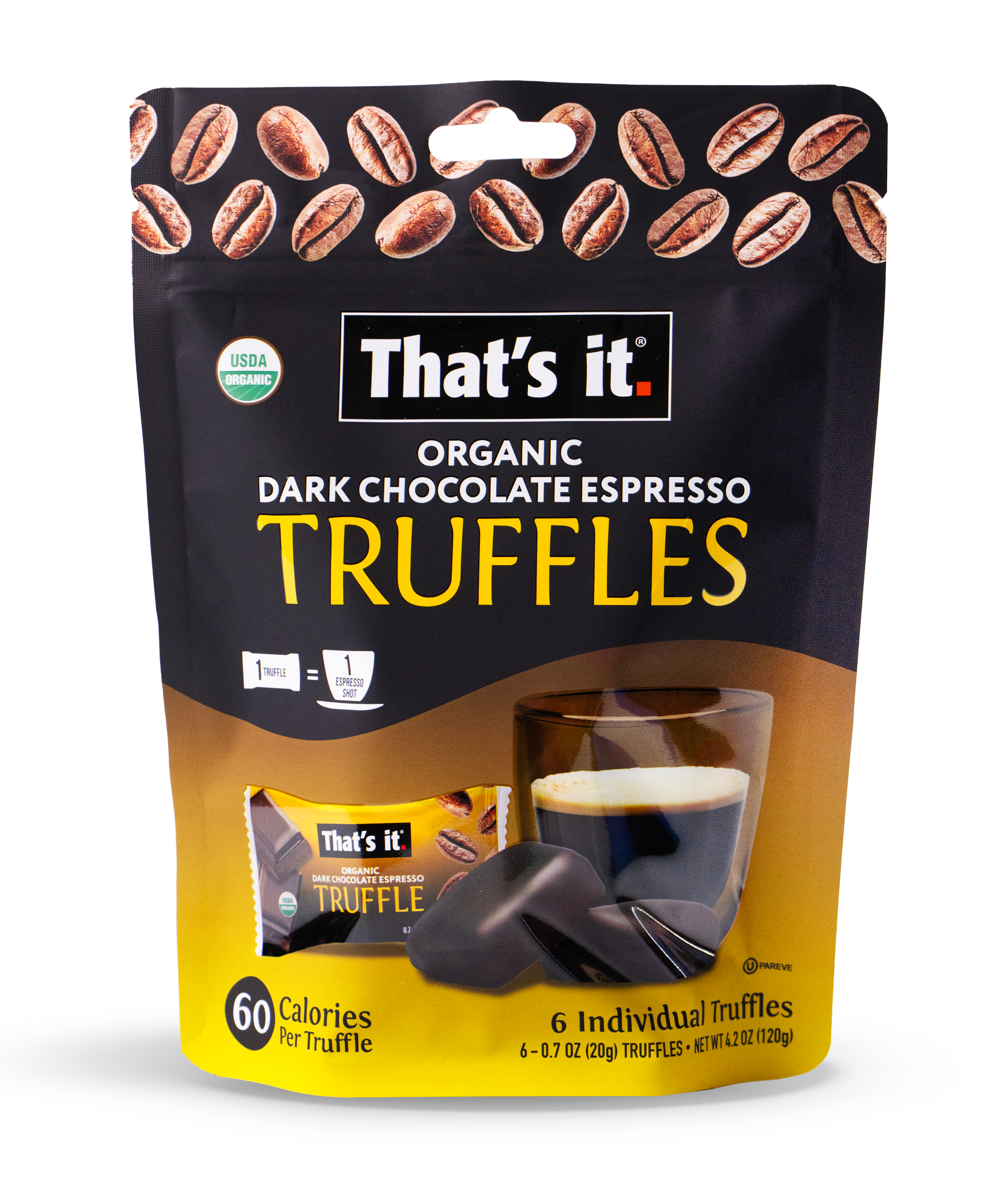 テラ カスタネット・パリージョ ダークブラウン Dark Chocolate Espresso Truffles - That's It