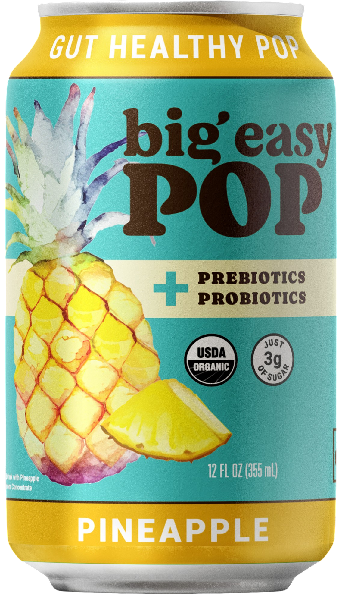 Pineapple Probiotic Soda - Big Easy Pop