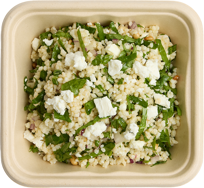 Spinach & Hand Rolled Couscous Salad