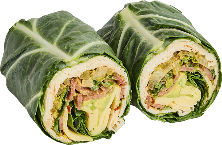 Spicy Turkey Club Collard Green Wrap